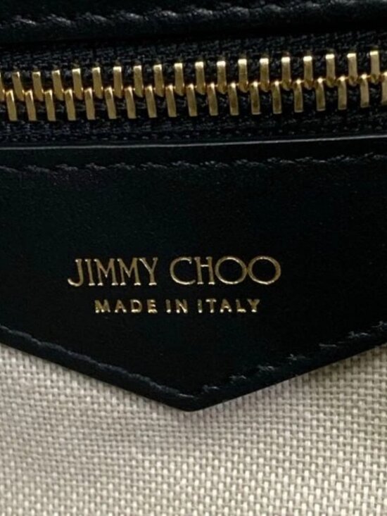 JIMMY CHOO Evan. Black Beige Jacquard Leather Backpack main image 8